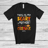 MacnyStore - Personalized My Scary Mother Costume; Horror Halloween Broom Bat; Custom Name Family T-Shirt