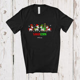 MacnyStore - Personalized Custom Name SantaCorn; Amazing Christmas Four Santa Elf Unicorn; Family T-Shirt