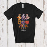 MacnyStore - Personalized Custom Name Boo Crew; Horror Halloween Three Ghost Bow Tie; Family T-Shirt