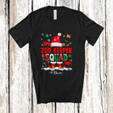 MacnyStore - Personalized Custom Name Zoo Keeper Squad; Proud Christmas Santa Men Snow Jobs T-Shirt