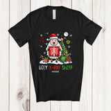 MacnyStore - Personalized Custom Name Ugly X-Ray Sheep; Humorous Christmas Tree Santa Sheep Farmer T-Shirt