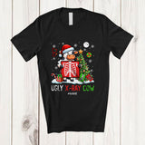 MacnyStore - Personalized Custom Name Ugly X-Ray Cow; Humorous Christmas Tree Santa Cow Farmer T-Shirt