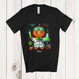 MacnyStore - Personalized Custom Name Science Teacher Scientist Gingerbread; Amusing Christmas Baking T-Shirt