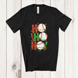 MacnyStore - Personalized Custom Name 3Ho; Amusing Christmas Lights Baseball Sport Playing Player T-Shirt