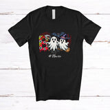 MacnyStore - Personalized Custom Name Boo; Scary Halloween Costume Simple Ghost Boo Witch; Family T-Shirt
