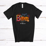 MacnyStore - Personalized Custom Name Boo; Scary Halloween Costume Simple Carved Pumpkin; Family T-Shirt