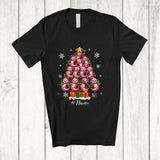 MacnyStore - Personalized Custom Name Santa Axolotl Christmas Tree; Awesome X-mas Lights Snow Family T-Shirt