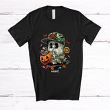 MacnyStore - Personalized Custom Name Candy Hunter; Adorable Halloween Camo Ghost Boo Pumpkin T-Shirt