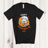 MacnyStore - Personalized Custom Name Happy Thanksgiving; Adorable Duck Fall Lunch Lady Chef Group T-Shirt