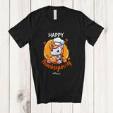 MacnyStore - Personalized Custom Name Happy Thanksgiving; Adorable Unicorn Fall Lunch Lady Chef Group T-Shirt