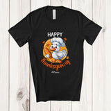 MacnyStore - Personalized Custom Name Happy Thanksgiving; Adorable Goose Fall Lunch Lady Chef Group T-Shirt