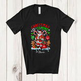 MacnyStore - Personalized Custom Name Christmas Is Coming; Amusing X-mas Santa Candy Cane; Family T-Shirt