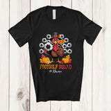 MacnyStore - Personalized Custom Name Footgolf Squad; Happy Thanksgiving Turkey Footgolf Balls Tail Player T-Shirt