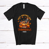 MacnyStore - Personalized Custom Name Wait For Thanksgiving; Scary Pumpkin Women Skeleton; Family Group T-Shirt