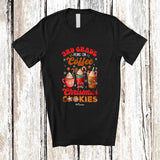 MacnyStore - Personalized Custom Name 3rd Grade Runs On Christmas Cookies Coffee; Joyful Baking Teacher T-Shirt