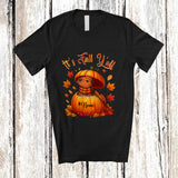 MacnyStore - Personalized Custom Name It's Fall Y'all; Adorable Thanksgiving Capybara In Autumn Pumpkin T-Shirt