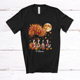 MacnyStore - Personalized Custom Name Four Goose With Fall Tree; Happy Thanksgiving Goose; Farmer T-Shirt