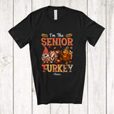 MacnyStore - Personalized Custom Name I'm The Senior Turkey; Humorous Thanksgiving Turkey Gnome; Family T-Shirt