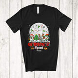 MacnyStore - Personalized Custom Name Orthodontist Squad; Joyful Christmas Moon Four Teeth; Dentist T-Shirt