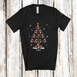 MacnyStore - Personalized Custom Name Santa Panda Dabbing Christmas Tree; Joyful X-mas Lights Zoo Keeper T-Shirt