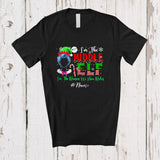 MacnyStore - Personalized Custom Name Middle Elf; Awesome Christmas Elf Rules; Sister Family T-Shirt
