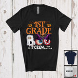 MacnyStore - 1st Grade Boo Crew, Scary Halloween Boo Ghost Witch Zombie Eyes, Proud Careers Group T-Shirt