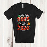 MacnyStore - Personalized Custom Name Goodbye 2025 Hello 2026; Amusing Christmas Candy Canes; Baking Baker T-Shirt