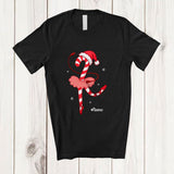 MacnyStore - Personalized Custom Name Santa Candy Canes Ballet Dancer; Joyful Christmas Dancing Family T-Shirt