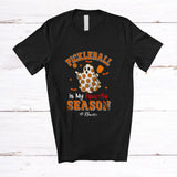 MacnyStore - Personalized Custom Name Pickleballs Favorite Season; Joyful Halloween Boo Playing Player T-Shirt