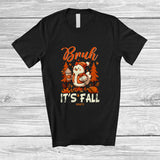 MacnyStore - Personalized Custom Name Bruh It's Fall; Amazing Thanksgiving Chicken Fall Tree; Farm Farmer T-Shirt