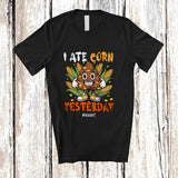 MacnyStore - Personalized Custom Name I Ate Corn Yesterday; Sarcastic Halloween Poop Corn; Family T-Shirt