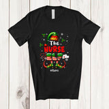 MacnyStore - Personalized Custom Name The Nurse Elf; Joyful Christmas Elf Snow Around; Family T-Shirt