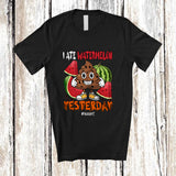 MacnyStore - Personalized Custom Name I Ate Watermelon Yesterday; Sarcastic Halloween Family T-Shirt