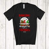 MacnyStore - Personalized Custom Name Hanging With My Gnomies; Joyful Christmas Three Gnomes Squad T-Shirt