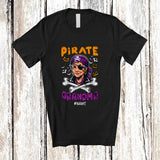 MacnyStore - Personalized Custom Name Pirate Grandma; Humorous Halloween Costume Women Family Group T-Shirt