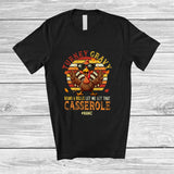 MacnyStore - Personalized Custom Name Retro Turkey Gravy Beans Rolls; Happy Thanksgiving Vintage Turkey T-Shirt