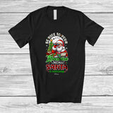 MacnyStore - Personalized Custom Name Nice To Your Librarian Santa; Awesome Christmas Tree Moon Plaid T-Shirt