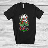MacnyStore - Personalized Custom Name Nice To Your Lunch Lady Santa; Awesome Christmas Tree Moon Plaid T-Shirt