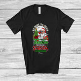 MacnyStore - Personalized Custom Name Nice To Your Teacher Santa; Awesome Christmas Tree Moon Plaid T-Shirt