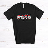 MacnyStore - Personalized Custom Name Four Santa Baseball Face Emotion Collection; Merry Christmas Player T-Shirt