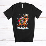 MacnyStore - Personalized Custom Name Santa Turtle Riding Reindeer; Amusing Christmas Animal Lover T-Shirt