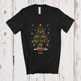 MacnyStore - Personalized Custom Name ASL Sign Language Christmas Tree; Amazing X-mas Lights Family T-Shirt