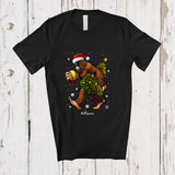 MacnyStore - Personalized Custom Name Bigfoot Carrying Christmas Tree Softball; Amusing Bigfoot Sport Player T-Shirt