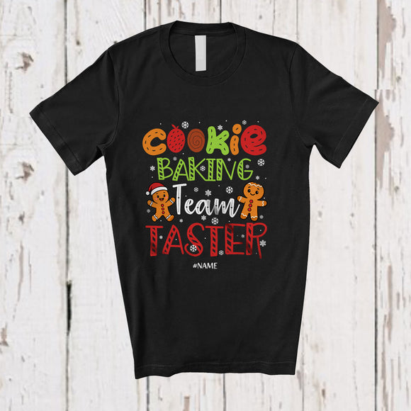 MacnyStore - Personalized Custom Name Cookie Baking Team Taster; Lovely Christmas Gingerbread Baker T-Shirt