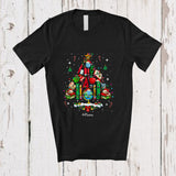 MacnyStore - Personalized Custom Name Teacher Tools Christmas Tree; Joyful X-mas Lights Proud Jobs T-Shirt