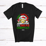 MacnyStore - Personalized Softball Team On Santa's Naughty List; Joyful Christmas Custom Name Player T-Shirt