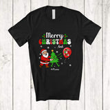 MacnyStore - Personalized Custom Name Merry Christmas Happy New Year; Lovely X-mas Tree Santa Groovy T-Shirt