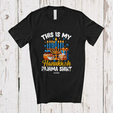 MacnyStore - Personalized Custom Name My Hanukkah Pajama Shirt; Lovely Chanukah Menorah; Family T-Shirt