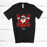 MacnyStore - Personalized Custom Name Sleigher; Amusing Christmas Santa Sunglasses Rock Music; Family T-Shirt
