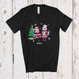 MacnyStore - Personalized Custom Name Nurse Opossum With Santa; Humorous Christmas Tree Nursing T-Shirt